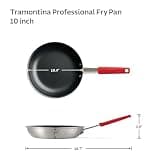 Tramontina Professional 10-Inch Restaurant Frying Pan with Silicone Grip