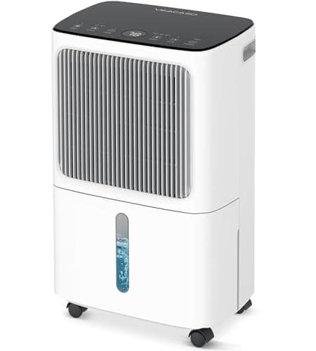 VEAGASO 34-Pint Portable Dehumidifier for 2500 Sq.Ft with Touch Display
