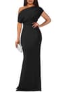 YMDUCH Elegant Sleeveless Off-Shoulder Bodycon Long Formal Evening Dress