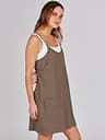 ANRABESS Women's Athletic Mini Romper Dress with Built-in Shorts and Pockets