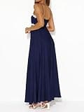PRETTYGARDEN Women's Boho Smocked Spaghetti Strap A-Line Flowy Maxi Beach Sundress