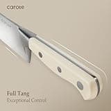 CAROTE 14-Piece Forged High-Carbon Stainless Steel Knife Set with Cream Block