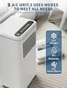 Garvee 3-in-1 Portable Air Conditioner with Sleep Mode Timer, 8000 BTU