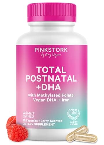 Pink Stork Total Postnatal Multivitamin with Algal DHA & Gentle Iron