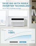 Midea 8,000 BTU Smart Inverter Window Air Conditioner with App and Alexa Support