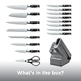 Ninja Foodi NeverDull Premium K32017 17-Piece Block Set with Built-in Sharpener