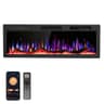 R.W.FLAME 50-Inch Smart Recessed Electric Fireplace Insert with Audio Modes