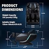HealthRelife 4D SL-Track Full Body Zero Gravity Massage Chair with Yoga Stretch