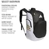 adidas Select Basketball Backpack - 32L Water-Resistant Bag with Laptop Sleeve