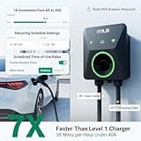 IYILO 40A Smart Level 2 EV Charger with Dual Temp Sensors & 25ft J1772 Cable