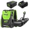 Greenworks 60V 550 CFM Cordless Brushless Backpack Leaf Blower with 5.0Ah Battery