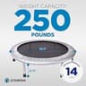 Stamina 36-Inch Folding Mini-Rebounder Trampoline for Low-Impact Cardio