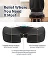 Everlasting Comfort Doctor Recommended Breathable Memory Foam Tailbone Seat Cushion
