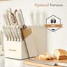 Astercook 14-Piece Full Tang Stainless Steel Knife Set with Sharpening Block