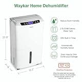 Waykar 34-Pint Energy Star Dehumidifier with Continuous Drainage System