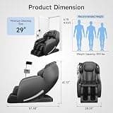 Real Relax Favor-06 3D SL-Track Full Body Massage Chair with App Control