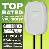 Emporia 48A Hardwired Smart Home Level 2 EV Charger with 25ft J1772 Charging Cable