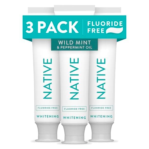 Native Fluoride-Free Whitening Toothpaste, Wild Mint & Peppermint, 3-Pack