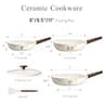 Carote 5-Piece Ceramic Nonstick Frying Pan Set with Colander Lid and Spatula