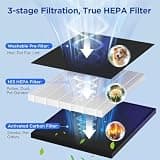 MOOKA KJ190 H13 True HEPA Air Purifier for Large Rooms up to 2200 Sq Ft
