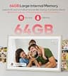 Frameo 15.6-Inch White Wood Wi-Fi Digital Picture Frame with 64GB Memory
