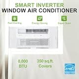 Hykolity 8,000 BTU Smart Inverter Window Air Conditioner with Wi-Fi Connectivity