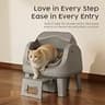 PetPivot AutoScooper Open-Top Self-Cleaning Cat Litter Box with Rake System Design
