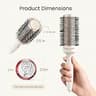 AIMIKE NaturaVol Medium Titanium Ceramic Round Brush for Fine Hair - 1.7 Inch