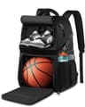 LOINTET Basketball Backpack with Top Shoe Compartment & Foam-Cushioned Ball Storage