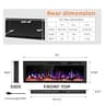 R.W.FLAME 50-Inch Smart Recessed Electric Fireplace Insert with Audio Modes
