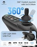 VERPAL 35.7lbs Lightweight Foldable Electric Wheelchair with 360W Dual Motor