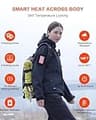 DEWBU Women's 12V Softshell Heated Jacket with Vehicle Power Capability