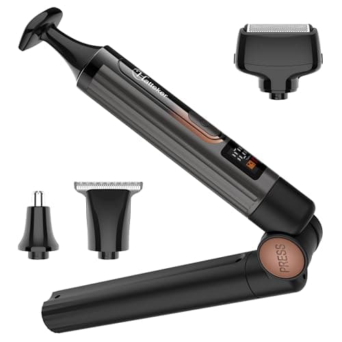 Hatteker Upgraded Men's Electric Back Shaver and Full Body Grooming 4-in-1 Kit