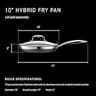 HexClad Hybrid 10-Inch Frying Pan with Tri-Ply Stainless Steel Construction