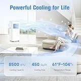 Line Blaster 3-in-1 Portable Air Conditioner and Dehumidifier, 8500 BTU