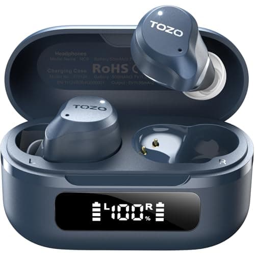 TOZO NC9 Hybrid Active Noise Cancelling Wireless Earbuds with IPX8 Rating