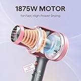 Wavytalk Blown Away 1875W Ceramic Ionic Hair Dryer with Diffuser for Curly Hair