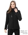 Venustas Women's Waterproof Heated Softshell Jacket with Included Battery