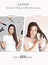 LANDOT One-Step Hair Blow Dryer Oval Brush with Titanium Barrel - 1000W