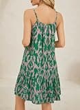 Dokotoo Casual Floral Print Spaghetti Strap Midi Sundress with V-Neck Design