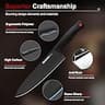 Astercook 15-Piece Dishwasher Safe German Stainless Steel Knife Set with Block