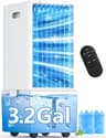 COOLECH 4-in-1 Windowless Evaporative Air Cooler with 3.2-Gallon Water Tank