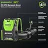 Greenworks 80V 610 CFM Cordless Brushless Backpack Leaf Blower, Bare Tool Only