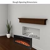 Touchstone Sideline 50-Inch Smart In-Wall Recessed Electric Fireplace Insert