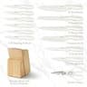 CAROTE 15-Piece Ceramic-Coated Knife Block Set with Built-In Sharpener
