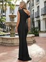 CurvySweet Isolde One-Shoulder Built-in Bra Elegant Ruched Bodycon Maxi Dress