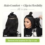 KooKaStyle 20-Inch Invisible Wire Synthetic Hair Extensions Dark Brown