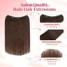 Rich Choices 12-Inch Real Remy Human Hair Halo Extension in Dark Brown