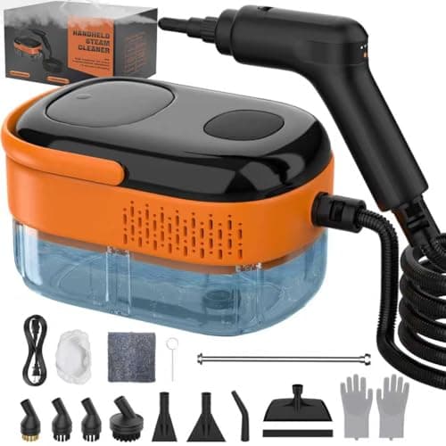 Koutop Portable Steam Cleaner for Home and Auto with Transparent 1.4L Tank