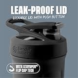 BlenderBottle Strada Insulated Stainless Steel Protein Shaker Cup with Whisk